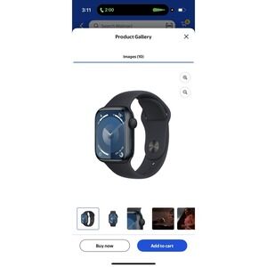apple watch series 9 41mm midnight SB s/m CEL